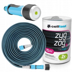 CELLFAST WĄŻ OGRODOWY 15M ROZCIĄGLIWY ZESTAW LEKKI