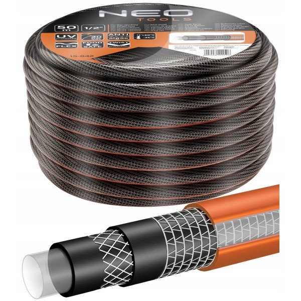 NEO WĄŻ OGRODOWY 6-WARSTWOWY 30BAR 1/2'' 50M PROFI NEO WĄŻ OGRODOWY 6-WARSTWOWY 30BAR 1/2'' 50M PROFI