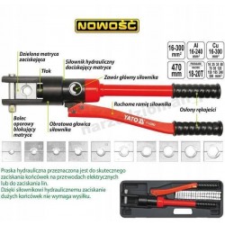 PRASKA HYDRAULICZNA DO KABLI 16-300 YATO YT-22862