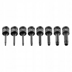 NEO 08-712 KLUCZE UDAROWE TORX 1/2'' ZESTAW 9 SZT