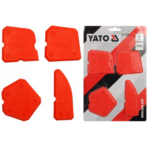 YATO ZESTAW SZPACHELEK DO SILIKONU 4 szt YT-5261 YATO ZESTAW SZPACHELEK DO SILIKONU 4 szt YT-5261