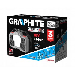 GRAPHITE RADIO BUDOWLANE BLUETOOTH LED 18V 58GE104