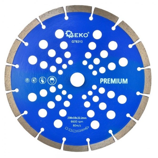 TARCZA DIAMENTOWA 230MM DO BETONU CEGŁY GRESU GEKO