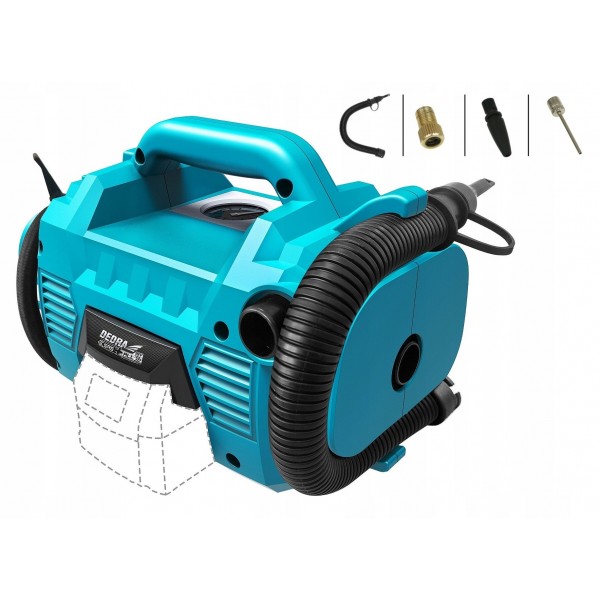 KOMPRESOR POWIETRZA aku DEDRA DED7073 SAS+ 18V LED KOMPRESOR POWIETRZA aku DEDRA DED7073 SAS+ 18V LED