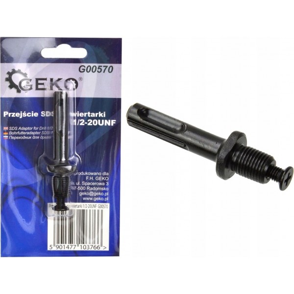 PRZEJŚCIE TYPU SDS PLUS REDUKCJA ADAPTER 1/2 20UNF PRZEJŚCIE TYPU SDS PLUS REDUKCJA ADAPTER 1/2 20UNF