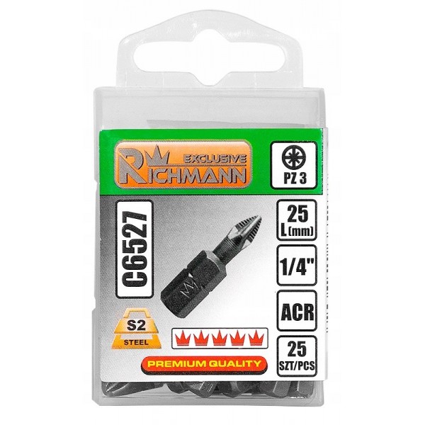 RICHMANN C6527 ZESTAW 25szt. BITÓW GROT PZ3 25mm RICHMANN C6527 ZESTAW 25szt. BITÓW GROT PZ3 25mm