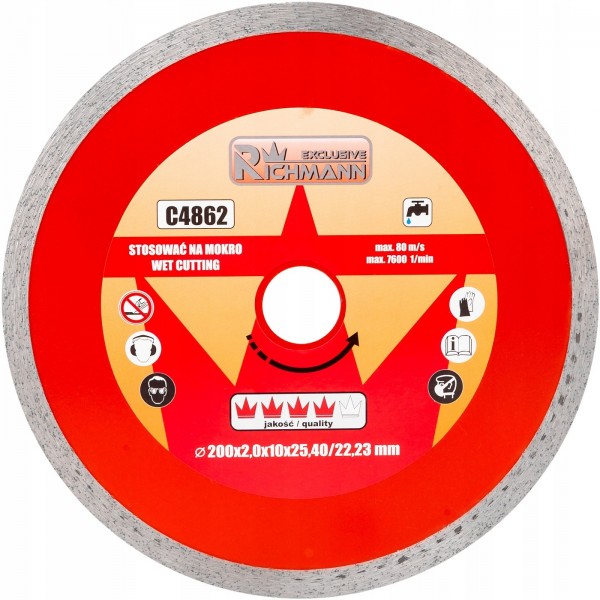 C4862 TARCZA DIAMENTOWA 200mm GRES CERAMIKA MARMUR