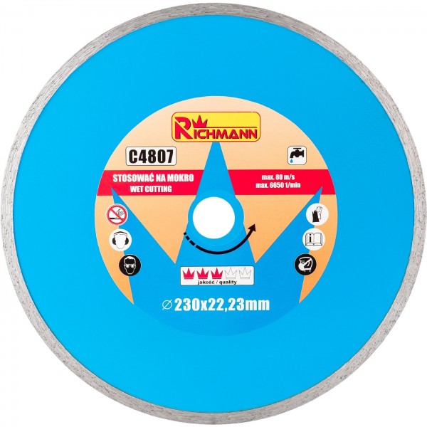 TARCZA DIAMENTOWA 230MM PEŁNA RICHMANN C4807