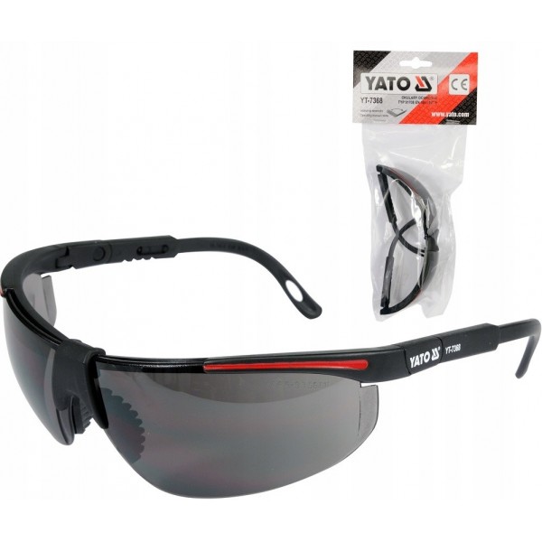 OKULARY OCHRONNE SZARE REGULOWANE UV 1G YATO OKULARY OCHRONNE SZARE REGULOWANE UV 1G YATO