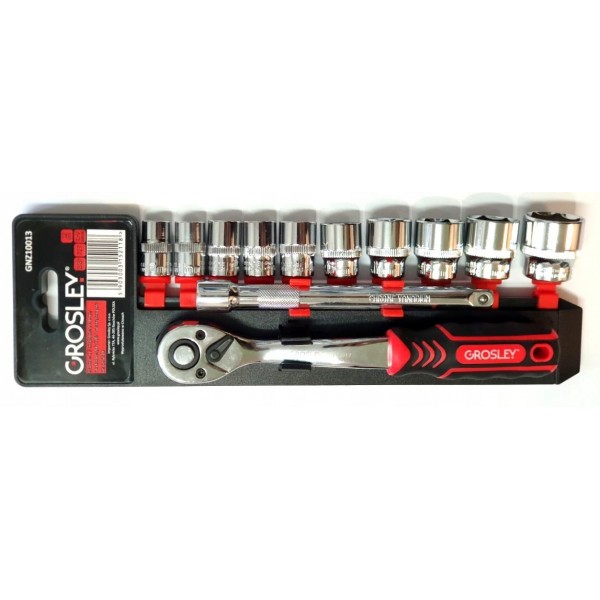ZESTAW 12 cz. KLUCZY NASADOWYCH z grzechotką 3/8'' ZESTAW 12 cz. KLUCZY NASADOWYCH z grzechotką 3/8''