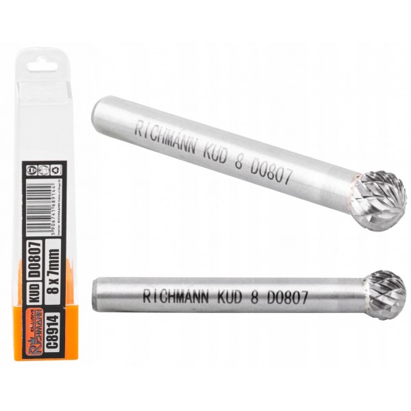 FREZ KULISTY DO METALU KUD 8x7mm D0807 RICHMANN FREZ KULISTY DO METALU KUD 8x7mm D0807 RICHMANN