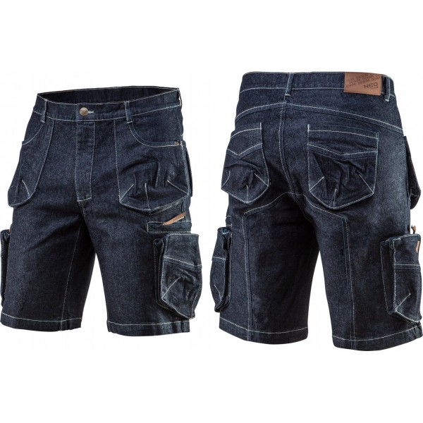 NEO KRÓTKIE SPODENKI robocze JEANS r XXXL/58 DENIM NEO KRÓTKIE SPODENKI robocze JEANS r XXXL/58 DENIM