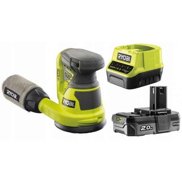 RYOBI R18ROS SZLIFIERKA MIMOŚRODOWA 125mm 18V +2Ah RYOBI R18ROS SZLIFIERKA MIMOŚRODOWA 125mm 18V +2Ah