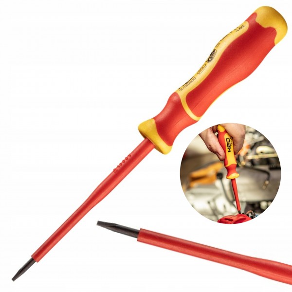 WKRĘTAK PŁASKI 100MM 1000V NEO TOOLS 04-131 WKRĘTAK PŁASKI 100MM 1000V NEO TOOLS 04-131