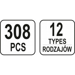 YATO KOMPLET SPINEK SAMOCHODOWYCH FIAT 308 SZTUK