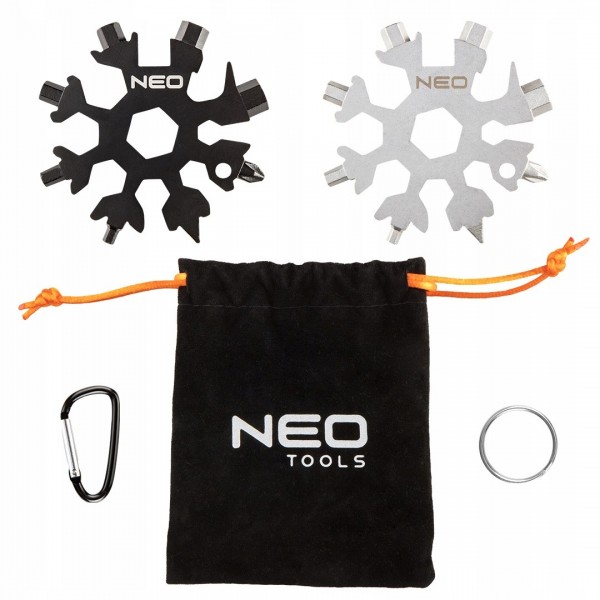 NEO NARZĘDZIE MULTITOOL PŁATEK ŚNIEGU 19w1 2szt NEO NARZĘDZIE MULTITOOL PŁATEK ŚNIEGU 19w1 2szt
