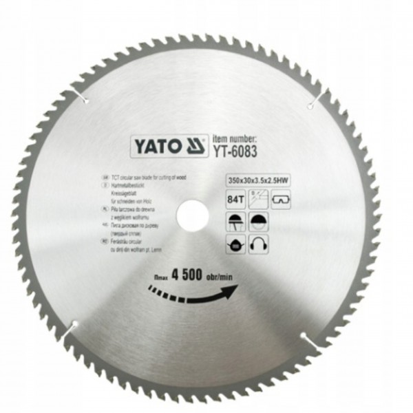 TARCZA WIDIOWA 350X84TX30 MM YT-6083 YATO