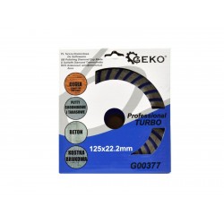 TARCZA DIAMENTOWA 125MM TURBO DO BETONU GEKO