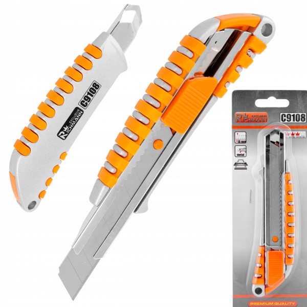 RICHMANN NÓŻ DO TAPET ALUMINIOWY GUMOWANY 18MM ALU RICHMANN NÓŻ DO TAPET ALUMINIOWY GUMOWANY 18MM ALU
