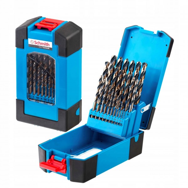 KOMPLET WIERTEŁ DO METALU HSS PRO 25 SZT SCHMITH KOMPLET WIERTEŁ DO METALU HSS PRO 25 SZT SCHMITH