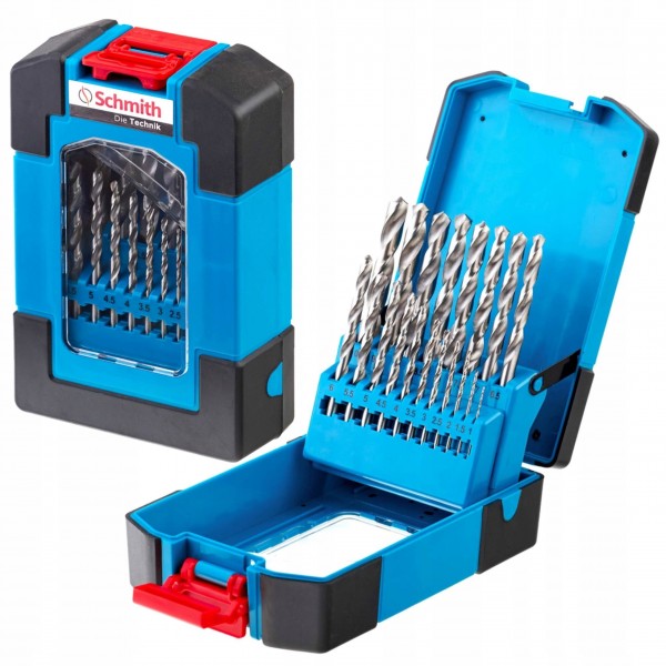 WIERTŁA HSS DO METALU ZESTAW 1-10MM 19 SZT SCHMITH WIERTŁA HSS DO METALU ZESTAW 1-10MM 19 SZT SCHMITH