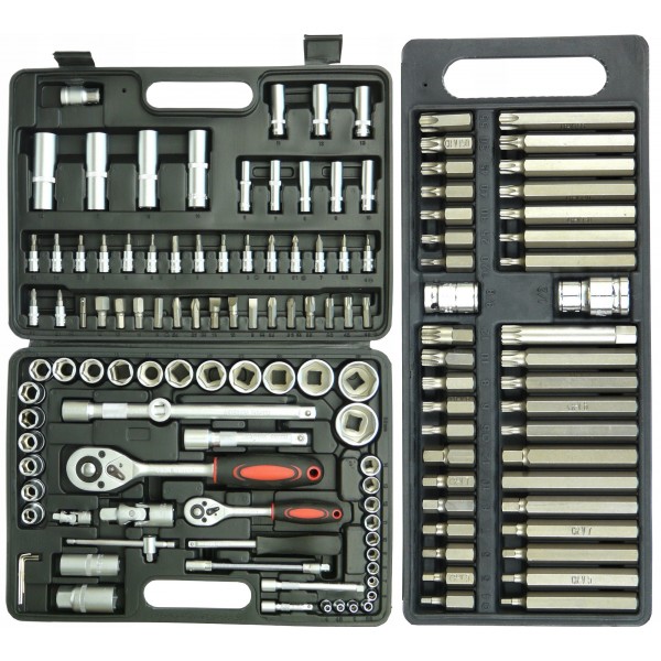 ZESTAW KLUCZY NASADOWYCH KLUCZE NASADOWE 108M BITY NASADKI +40 TORX WALIZKA ZESTAW KLUCZY NASADOWYCH KLUCZE NASADOWE 108M BITY NASADKI +40 TORX WALIZKA