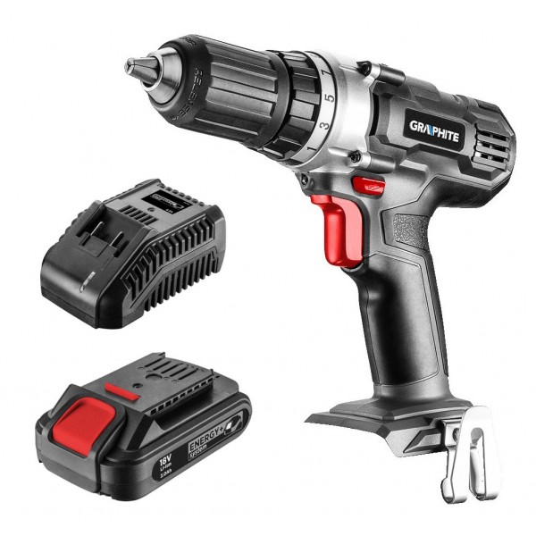 WIERTARKO WKRĘTARKA 2Ah 18V Li-Ion LED GRAPHITE WIERTARKO WKRĘTARKA 2Ah 18V Li-Ion LED GRAPHITE