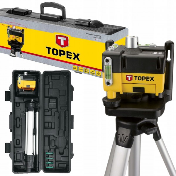 POZIOMNICA LASEROWA OBROTOWA, STATYW TOPEX 29C908 POZIOMNICA LASEROWA OBROTOWA, STATYW TOPEX 29C908
