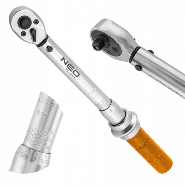 NEO KLUCZ DYNAMOMETRYCZNY 1/4'' 5-25Nm 08-822 Z BLOKADĄ CERTYFIKAT WALIZKA NEO KLUCZ DYNAMOMETRYCZNY 1/4'' 5-25Nm 08-822 Z BLOKADĄ CERTYFIKAT WALIZKA