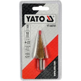 YT-44741 WIERTŁO STOPNIOWE 4-22mm STOŻKOWE TYTAN