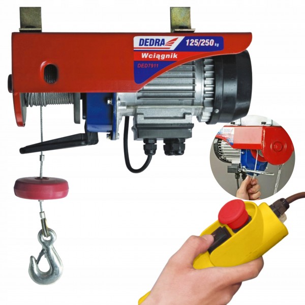 DEDRA WCIĄGARKA ELEKTRYCZNA 550W 250KG DED7911 DEDRA WCIĄGARKA ELEKTRYCZNA 550W 250KG DED7911