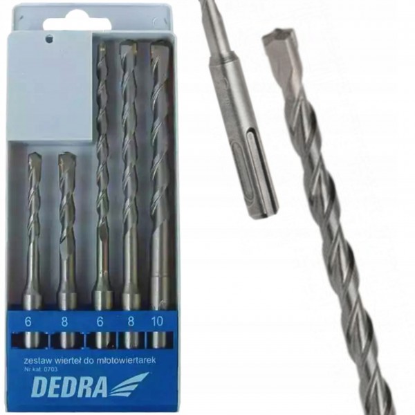 DEDRA ZESTAW WIERTEŁ DO BETONU DEDRA 0703 SDS PLUS DEDRA ZESTAW WIERTEŁ DO BETONU DEDRA 0703 SDS PLUS