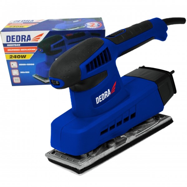 DEDRA SZLIFIERKA OSCYLACYJNA 240W 90x182mm DED7943 DEDRA SZLIFIERKA OSCYLACYJNA 240W 90x182mm DED7943