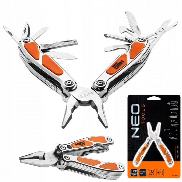 NEO MULTITOOL SCYZORYK NÓŻ SKŁADANY TURYSTYCZNY LATARKA LED 10 FUNKCJI MINI NEO MULTITOOL SCYZORYK NÓŻ SKŁADANY TURYSTYCZNY LATARKA LED 10 FUNKCJI MINI