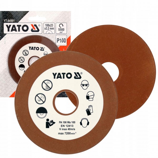 YATO CERAMICZNA TARCZA SZLIFIERSKA KAMIEŃ YT-84991 DO OSTRZAŁKI YT-84990 YATO CERAMICZNA TARCZA SZLIFIERSKA KAMIEŃ YT-84991 DO OSTRZAŁKI YT-84990