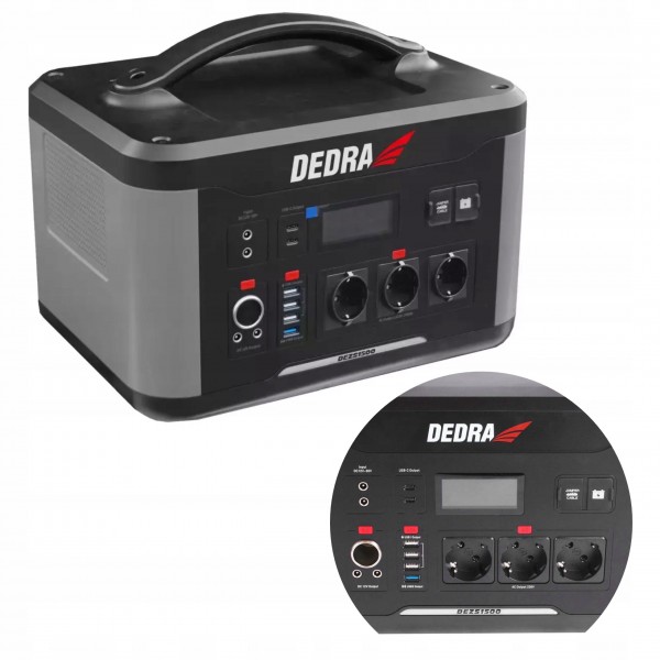 DEDRA STACJA ZASILANIA DEZS1500 1500W POWERBANK DEDRA STACJA ZASILANIA DEZS1500 1500W POWERBANK
