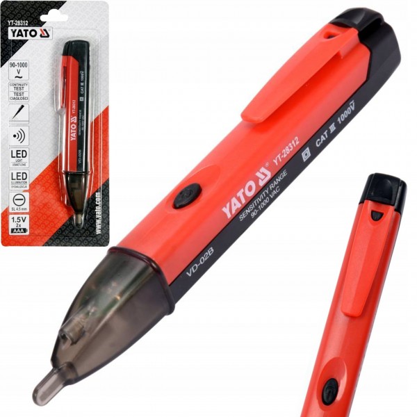 YATO INDUKCYJNY PRÓBNIK NAPIĘCIA 90 - 1000V TESTER YATO INDUKCYJNY PRÓBNIK NAPIĘCIA 90 - 1000V TESTER