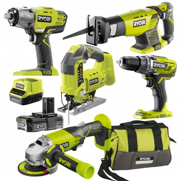 RYOBI ZESTAW COMBO 5 NARZĘDZI WKRĘARKA + TORBA