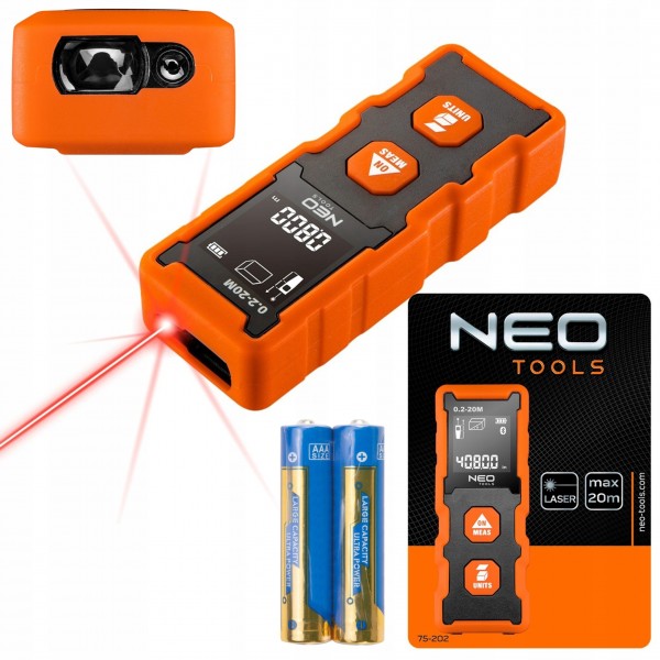 NEO DALMIERZ LASEROWY miara PODŚWIETLANY 20m 2mm NEO DALMIERZ LASEROWY miara PODŚWIETLANY 20m 2mm