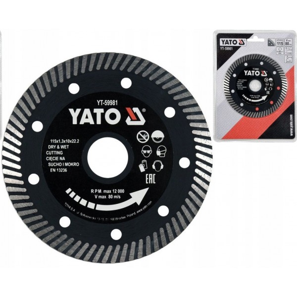 YATO TARCZA DIAMENTOWA DO GRES KAMIEŃ ŻELBET 115mm