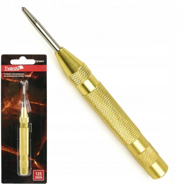 TVARDY PUNKTAK AUTOMATYCZNY DO ZNAKOWANIA METALU 125MM STAL NARZEDZIOWA TVARDY PUNKTAK AUTOMATYCZNY DO ZNAKOWANIA METALU 125MM STAL NARZEDZIOWA