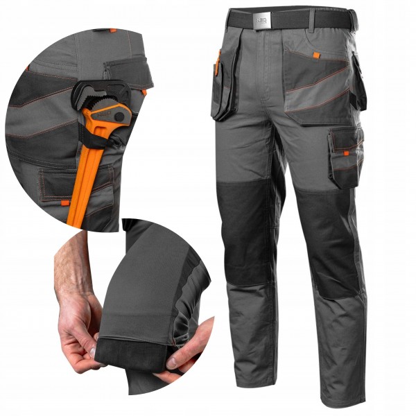 NEO SPODNIE ROBOCZE DO PASA 100% bawełna XXL PASEK NEO SPODNIE ROBOCZE DO PASA 100% bawełna XXL PASEK