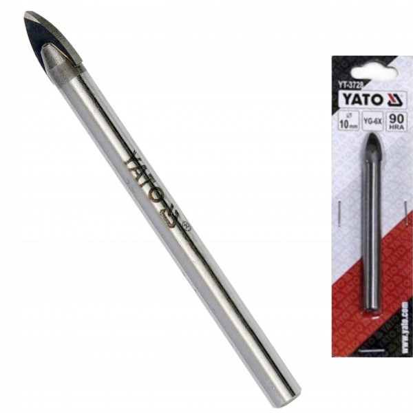 YATO WIERTŁO DO SZKŁA I CERAMIKI 10MM 70mm YT-3728 YATO WIERTŁO DO SZKŁA I CERAMIKI 10MM 70mm YT-3728