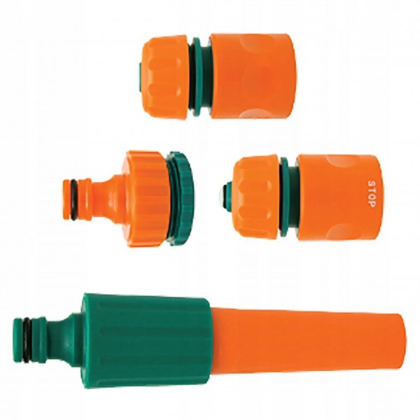 FLO KOMPLET ZESTAW 3/4" ZŁĄCZEK OGRODOWYCH + ZRASZACZ PROSTY 4 ELEMENTY FLO KOMPLET ZESTAW 3/4" ZŁĄCZEK OGRODOWYCH + ZRASZACZ PROSTY 4 ELEMENTY