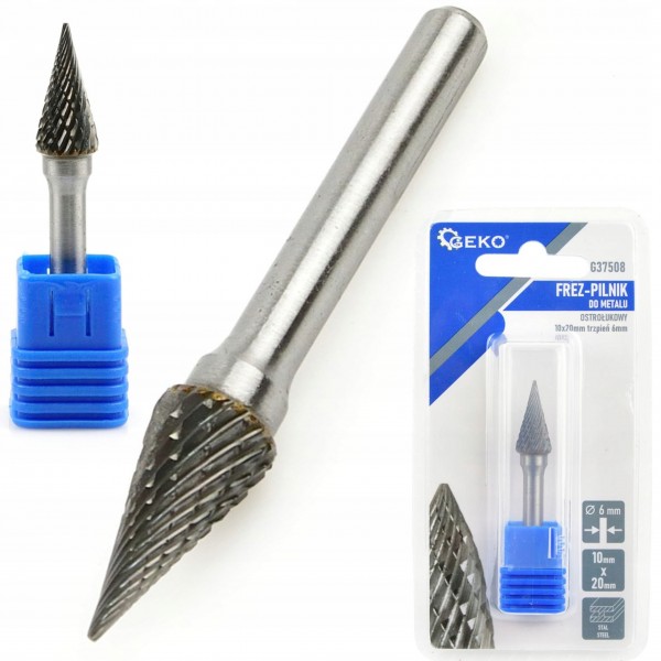 FREZ-PILNIK DO METALU 10X20MM TRZPIEŃ 6MM STOŻKOWY FREZ-PILNIK DO METALU 10X20MM TRZPIEŃ 6MM STOŻKOWY