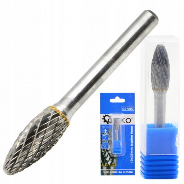 GEKO FREZ-PILNIK DO METALU WĘGLIK WOLFRAMU 10X25MM GEKO FREZ-PILNIK DO METALU WĘGLIK WOLFRAMU 10X25MM