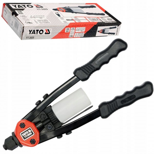 YATO NITOWNICA DŹWIGNIOWA DO NITÓW 3.2 - 6.4mm 3SZCZĘKI 330MM YT-3609 YATO NITOWNICA DŹWIGNIOWA DO NITÓW 3.2 - 6.4mm 3SZCZĘKI 330MM YT-3609