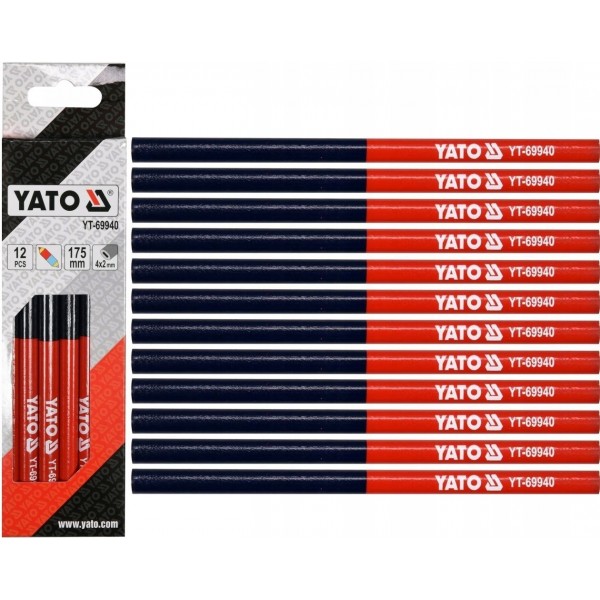 YATO OŁÓWEK STOLARSKI TECHNICZNY OŁÓWKI 12SZT YATO OŁÓWEK STOLARSKI TECHNICZNY OŁÓWKI 12SZT