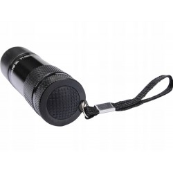 LATARKA ALUMINIOWA, DIODOWA 9 LED, CZARNA YATO