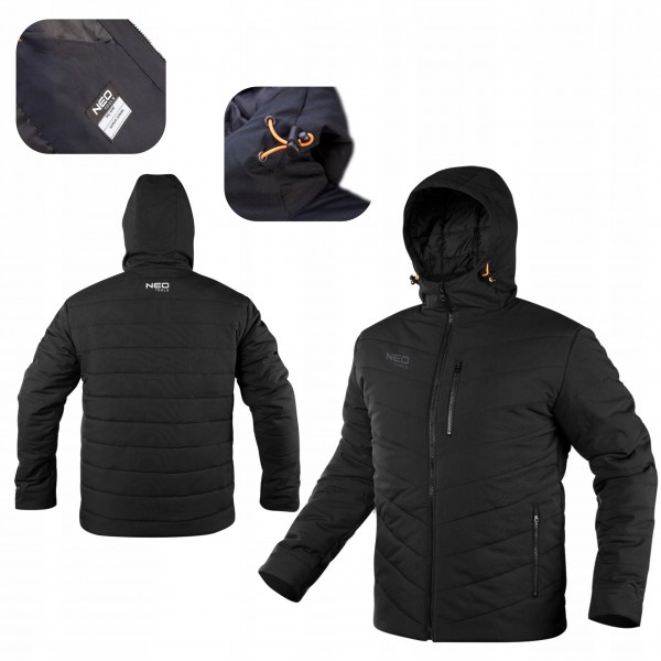 NEO TOOLS KURTKA ROBOCZA ZIMOWA Z KAPTUREM OCIEPLANA WARM ROZMIAR 3XL NEO TOOLS KURTKA ROBOCZA ZIMOWA Z KAPTUREM OCIEPLANA WARM ROZMIAR 3XL